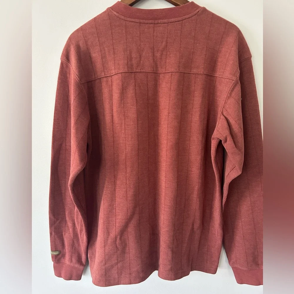 Columbia Men's Preloved Brick Red Pullover, Size Large, small pull - Picture 2 of 8